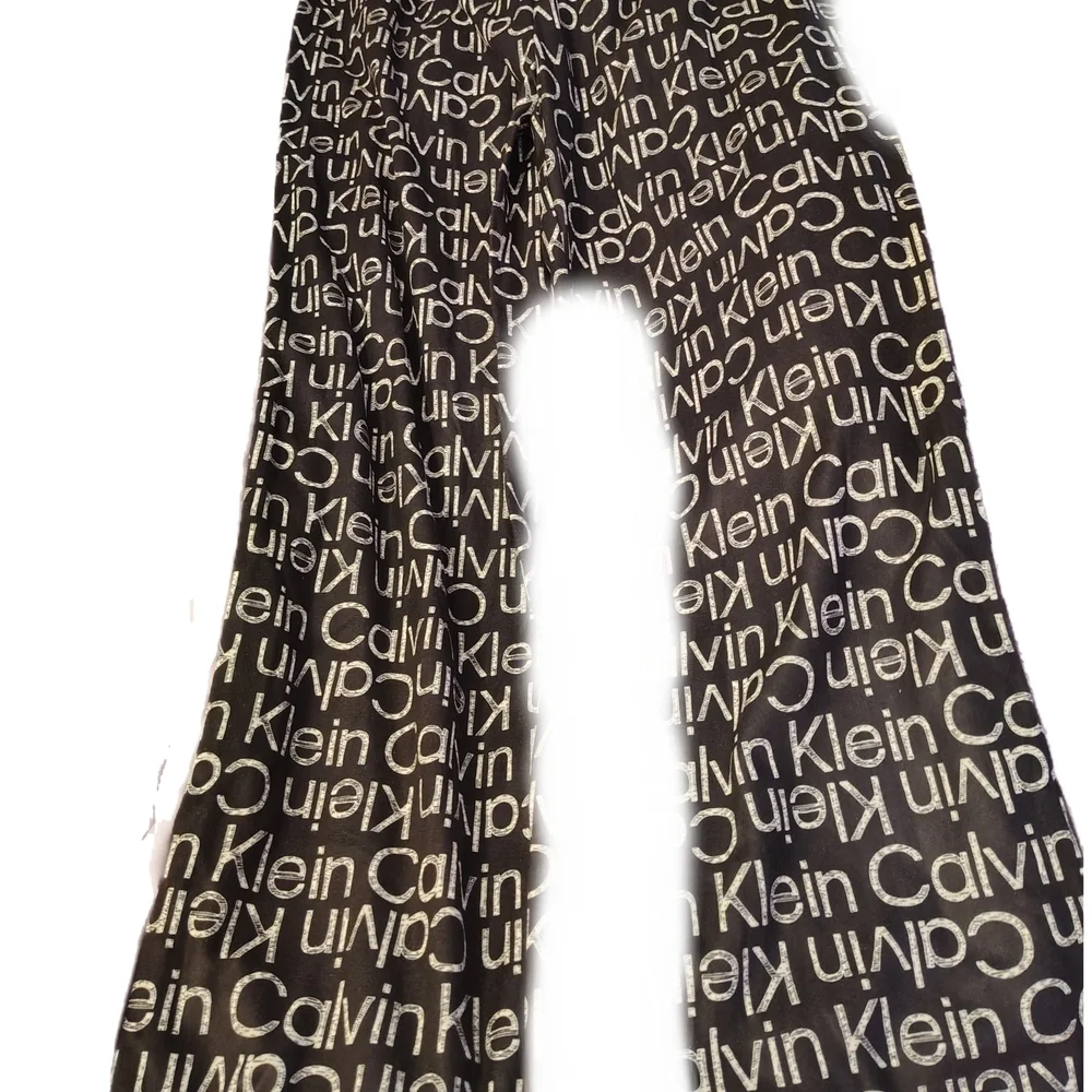 Calvin Klein Black and White Logo Jogger Pajama Pants